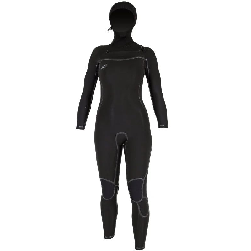 Buell Women's RB2 5/4 Hooded Chest Zip Wetsuit Hoodie with Elastic Waist Stretchable Comfortable