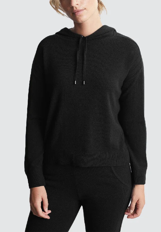 Cashmere Hoody | Midnight Hoodie with Tied Waist Feminine Flattering