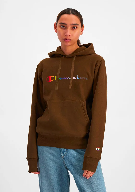 Champion Athletic Pride Script Hoodie <BR> AURCN LAH Hoodie with Cuffed Sleeves Snug Secure