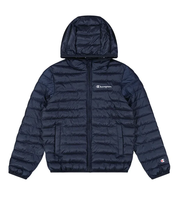 Champion giacca leggera da ragazzo con cappuccio Legacy Outdoor Light Hooded 306485 BS501 NNY navy Hoodie with Velcro Closure Adjustable Secure