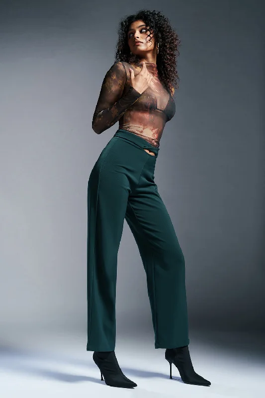 Emerald Bay Twisted Waist Korean Pants Formal Slim Pants