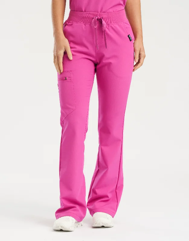 Essential Flare Scrub Pants - Just Pink High-Waist Jeans