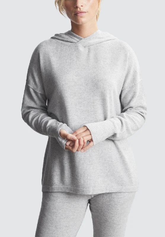 Hooded Cashmere Poncho | Foggy Hoodie with V-Neck Classic Versatile