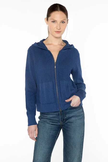 Kinross Cashmere Rib Zip Hoodie Hoodie Sweatshirt Pullover