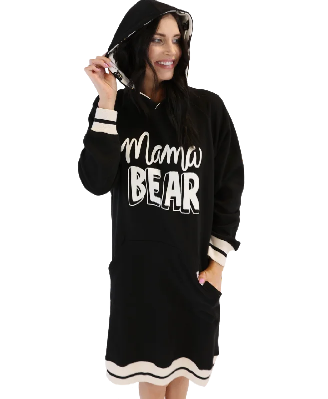 Mama Bear Sleep Hoodie Hoodie with Ribbed Neckline Snug Warm