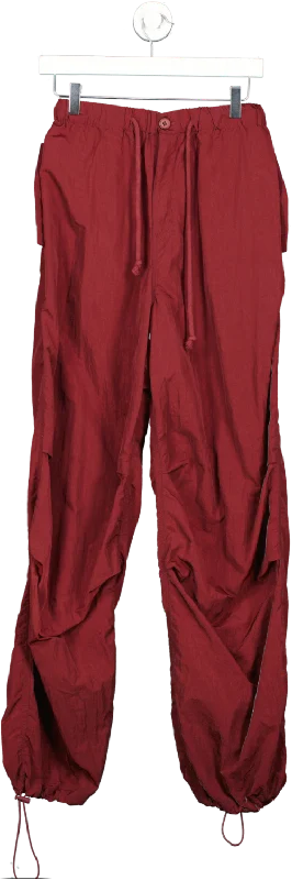 luxe to kill Red Cherry Parachute Pants UK 10 Elegant Trouser Pants