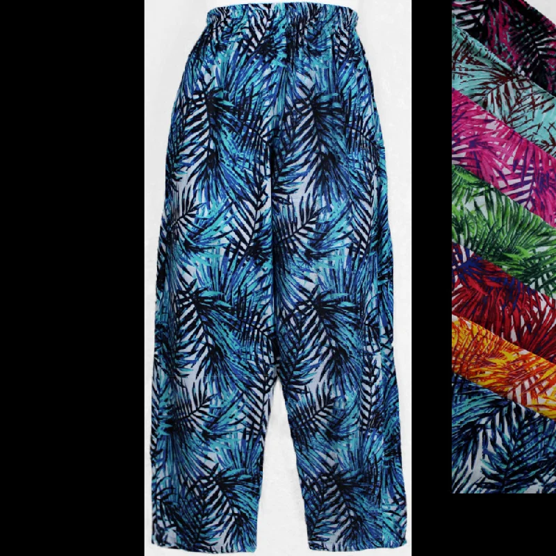 Palm Frond Pants Cozy Jogger Leggings