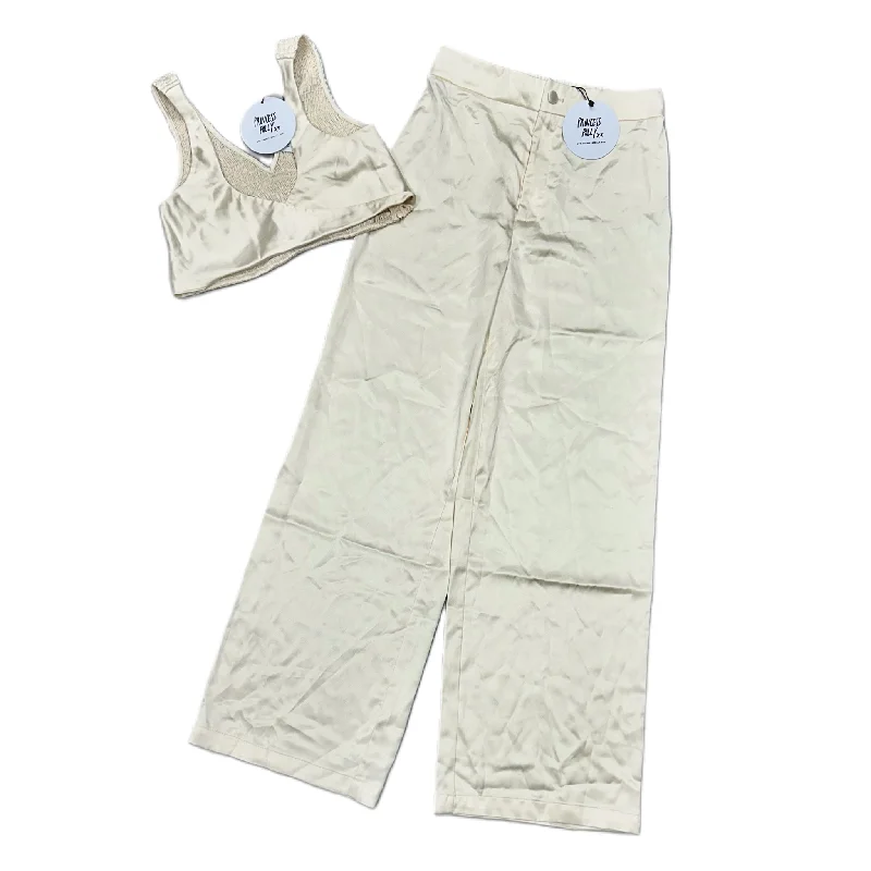 Pants Set 2pc By Princess Polly In Ivory, Size: M Cozy Fitted Pants