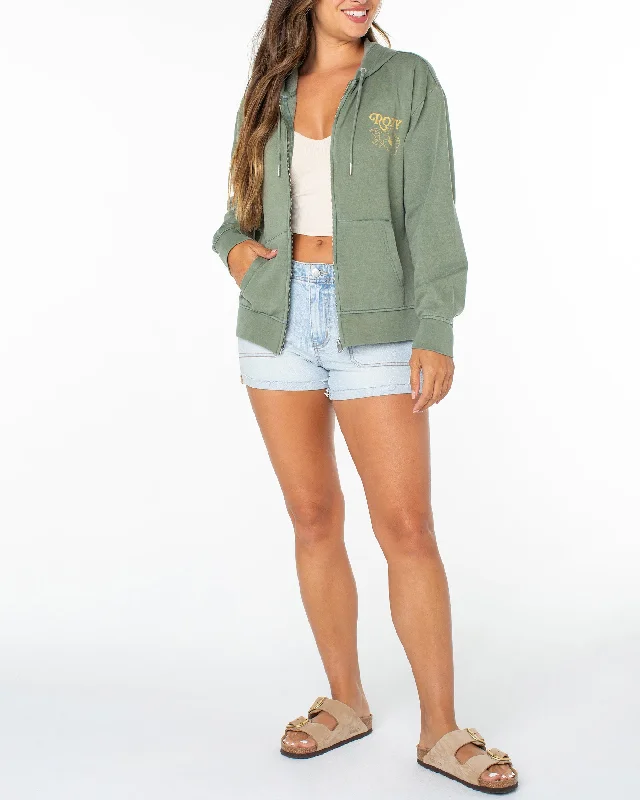 Sweet Rhythm Zip Up Hoodie - Agave Green Hoodie Sweatshirt Pullover