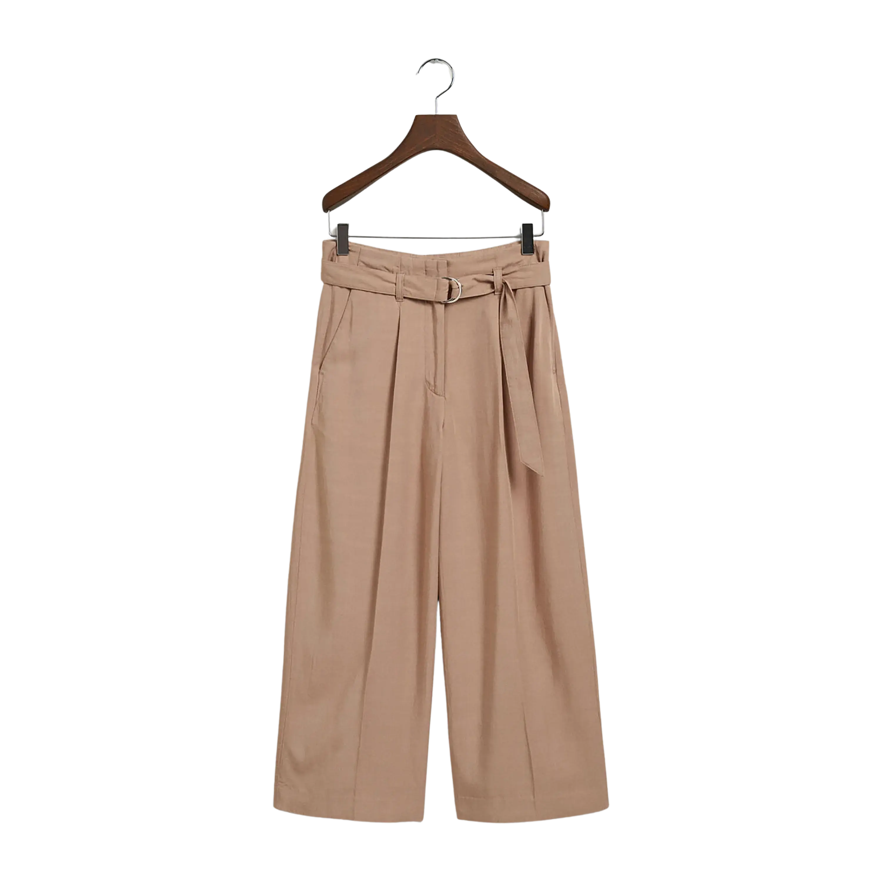 GANT Wide Cropped Belted Pants Formal Dress Pants