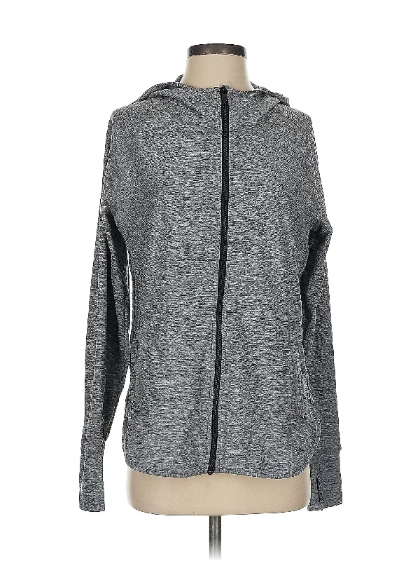 Zip Up Hoodie Hoodie with Hem Ribbing Snug Secure