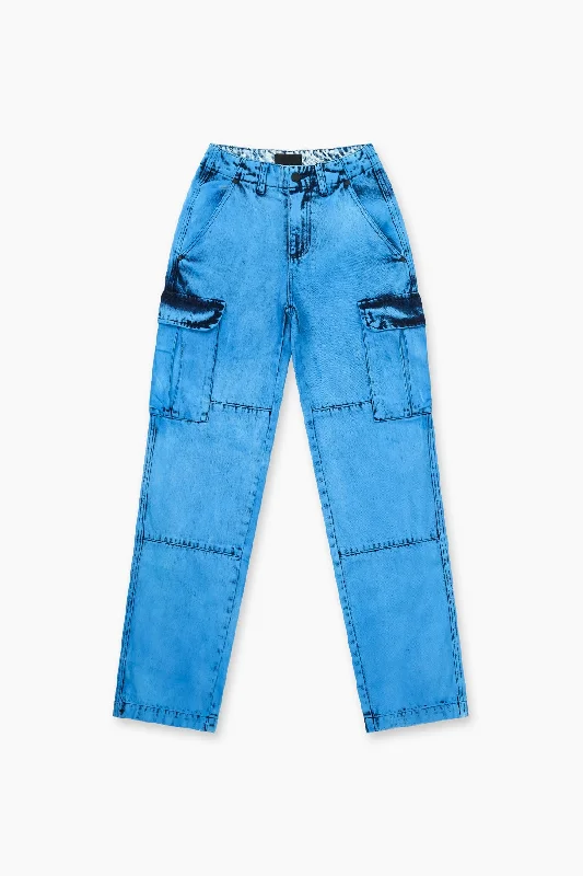 MARINA JEAN | BLUE ACID WASH Chic Cropped Jeans