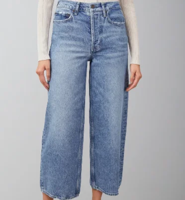 Rails The Getty Crop Jean-Geranium Casual Wide-Legged Denim Jeans