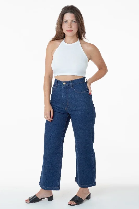 RDNW09 - High Waisted Wide Leg Denim Jean Casual Loose Fit Jeans