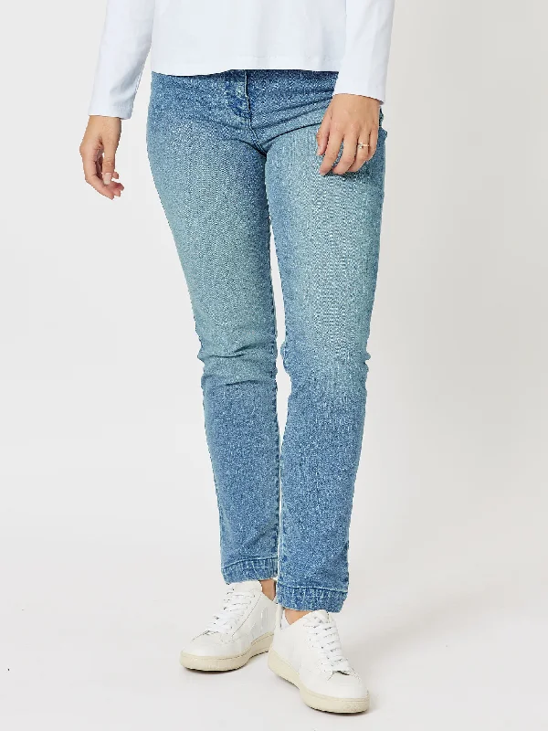 Miracle High Rise Jean - Bleached Fashionable White Denim Jeans