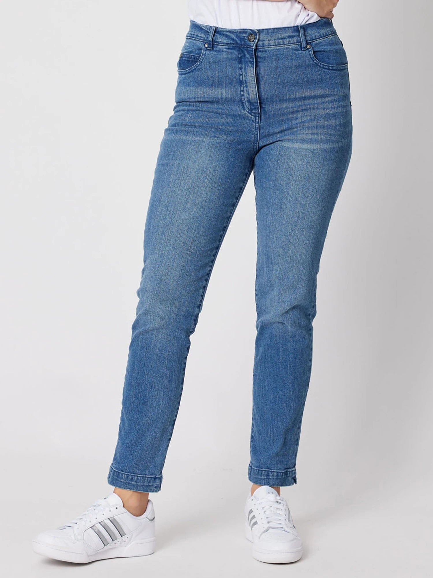 Miracle High Rise Jean - Washed Denim Comfortable Mid-Rise Jeans