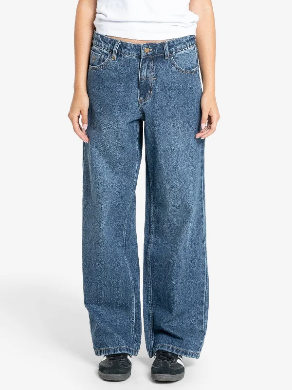 Billie Low Jean - Roadhouse Blue Chic Double Waistband Jeans