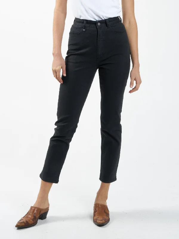 Casey Jean - Dusk Black Casual Distressed Denim Jeans