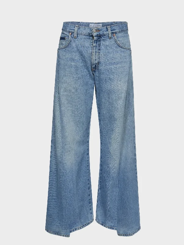 Freya Wide Leg Jean Light Blue Elegant Dark-Wash Bootcut Jeans