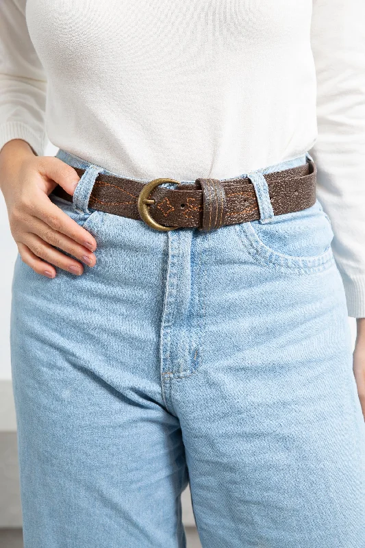 Handmade Leather Belt - Jean Leather Trendy Layered Pocket Jeans