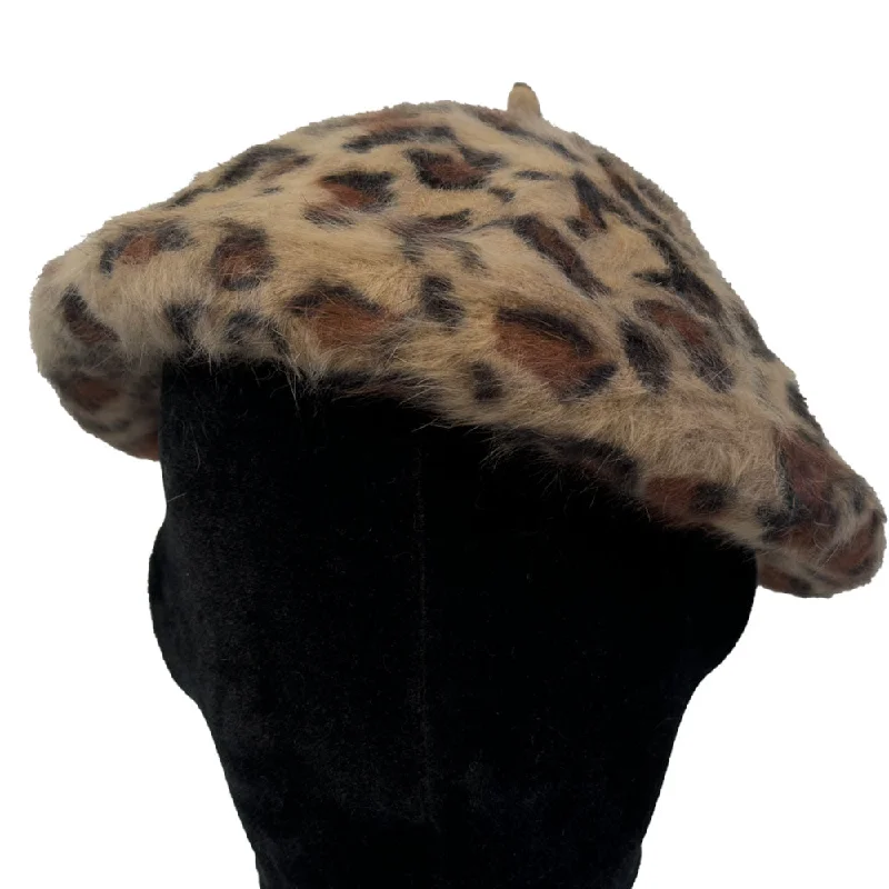 Jeanne Simmons - Angora Cheetah Beret Fashionable Raw Hem Bootcut Jeans