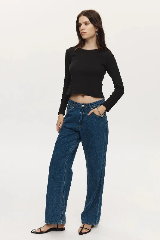 Marle Wide Leg Jean - Heritage Blue Chic Faded Blue Jeans