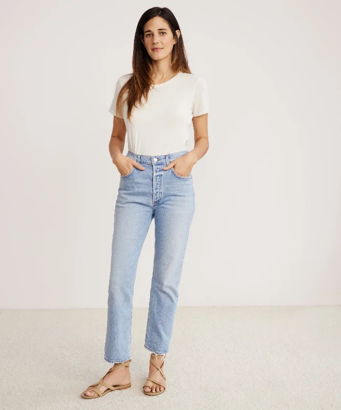 Riley Crop Jean Fashionable Mom Jeans