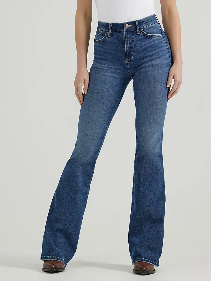 Wrangler Bespoke Flare High Rise Jean Chic Cropped Jeans