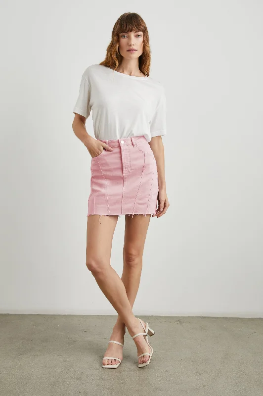 BRENTWOOD SKIRT - BUBBLE GUM denim skirt stylish