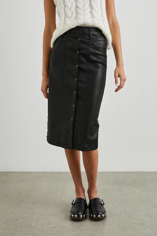 BROADWAY SKIRT - COATED NOIR athletic skirt fit