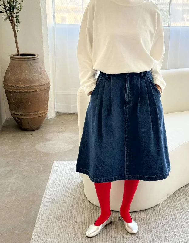 Farm Girl Skirt in Blue Denim summer skirt style