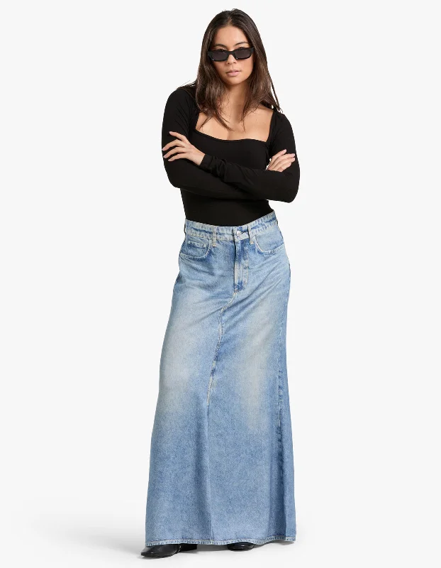 Liquid Miramar Maxi Skirt - Mari velvet skirt luxury